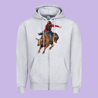 Western Cowboy Zipper Hoodie Designed By Adodesignshop