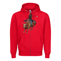 Red western cowboy Zipper Hoodie - AdoDesignShop