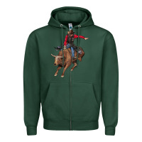 Sports Green western cowboy Zipper Hoodie - AdoDesignShop