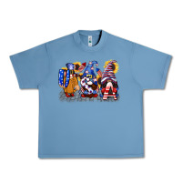 Pebble Blue USA 4th of July gnomes  4th of july Urban Heavy Tee - CowGirlArtShop