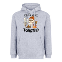Heather Grey let's get toasted camping Heavyweight Hoodie - MaliasSmallBusiness