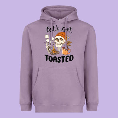 Let's Get Toasted Camping Heavyweight Hoodie Designed By Maliassmallbusiness