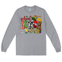 Heather Grey school lunch lady Long Sleeve Tee - AdoDesignShop