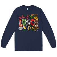 Navy school lunch lady Long Sleeve Tee - AdoDesignShop