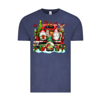 Vintage Denim christmas gnome truck Vintage Tee - texasbilliewilder