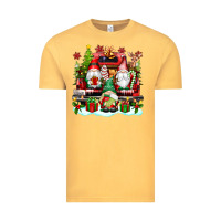 Vintage Mustard christmas gnome truck Vintage Tee - texasbilliewilder