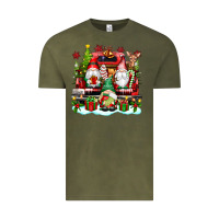 Vintage Olive christmas gnome truck Vintage Tee - texasbilliewilder