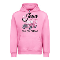 Fuchsia Pink Leopard Floral Pink Car Jesus Take The Wheel Urban Hoodie - Bettercallsaul