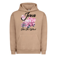 Pigment Burro Leopard Floral Pink Car Jesus Take The Wheel Urban Hoodie - Bettercallsaul