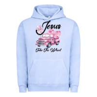 Pigment Grape Ice Leopard Floral Pink Car Jesus Take The Wheel Urban Hoodie - Bettercallsaul
