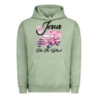Pigment Oil Green Leopard Floral Pink Car Jesus Take The Wheel Urban Hoodie - Bettercallsaul