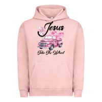 Pigment Salmon Leopard Floral Pink Car Jesus Take The Wheel Urban Hoodie - Bettercallsaul
