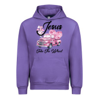 Tulip Leopard Floral Pink Car Jesus Take The Wheel Urban Hoodie - Bettercallsaul