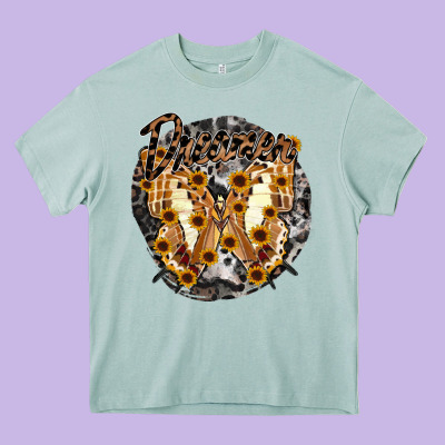 Dreamer Butterfly Heavy Core Tee Designed By Racoondesign