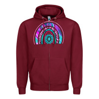 Burgundy rainbow and gemstone Zipper Hoodie - AdoDesignShop