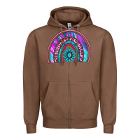 Chestnut rainbow and gemstone Zipper Hoodie - AdoDesignShop