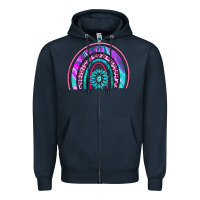 Navy rainbow and gemstone Zipper Hoodie - AdoDesignShop