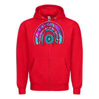 Red rainbow and gemstone Zipper Hoodie - AdoDesignShop
