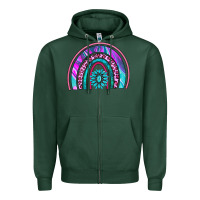 Sports Green rainbow and gemstone Zipper Hoodie - AdoDesignShop