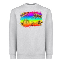 Heather Grey pride flag Heavyweight Sweatshirt - Zillion Design Studio