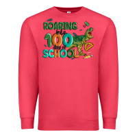 Roaring Into 100 Day Of School Premium Sweatshirt | Teevron
