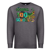Charcoal Heather roaring into 100 day of school Premium Sweatshirt - MaliasSmallBusiness