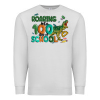 Dove Grey roaring into 100 day of school Premium Sweatshirt - MaliasSmallBusiness
