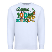 White roaring into 100 day of school Premium Sweatshirt - MaliasSmallBusiness