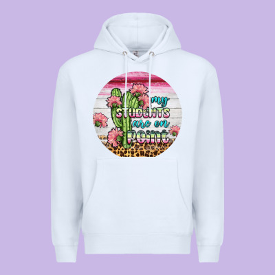 My Students Are On Point Round Earring Premium Hoodie Designed By Bundleandbundleshop