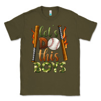 Army Green let's do this boys baseball Classic Tee - BundleAndBundleShop