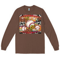 Chestnut baseball leopard cowhide sunflower Long Sleeve Tee - JahusDesignShop
