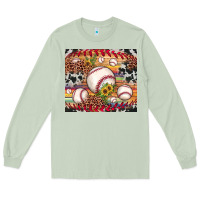 Matcha baseball leopard cowhide sunflower Long Sleeve Tee - JahusDesignShop