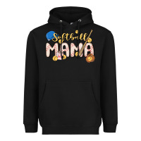 Black softball MAMA Heavyweight Hoodie - MaliasSmallBusiness