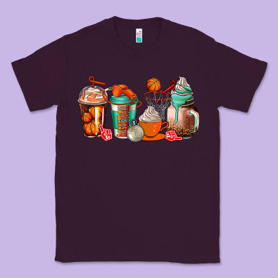 Basketball Coffee Cups Classic Tee Designed By Adodesignshop