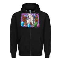 Goat Family Eggs Flowers Leopard Serape Glitter Zipper Hoodie | Teevron