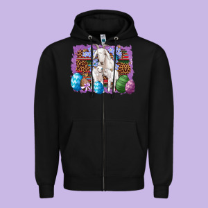 Goat Family Eggs Flowers Leopard Serape Glitter Zipper Hoodie Designed By Artiststas