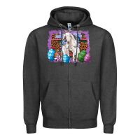Charcoal Heather goat family eggs flowers leopard serape glitter Zipper Hoodie - Artiststas