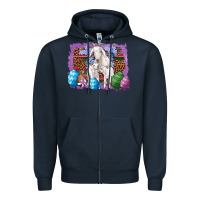 Navy goat family eggs flowers leopard serape glitter Zipper Hoodie - Artiststas