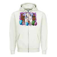 Oatmeal Heather goat family eggs flowers leopard serape glitter Zipper Hoodie - Artiststas