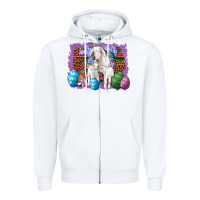 White goat family eggs flowers leopard serape glitter Zipper Hoodie - Artiststas