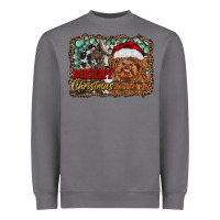 Storm merry Christmas highland cow Heavyweight Sweatshirt - RanaPortraitStore