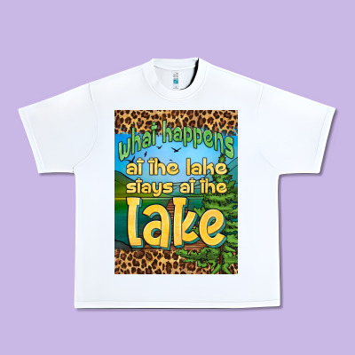 What Happens At The Lake Stays At The Lake Air Freshener Urban Heavy Tee Designed By Hra Design Shop