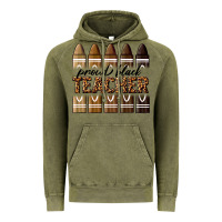 Vintage Olive proud black teacher Vintage Hoodie - texasbilliewilder