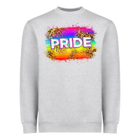 Heather Grey pride flag Heavyweight Sweatshirt - Zillion Design Studio