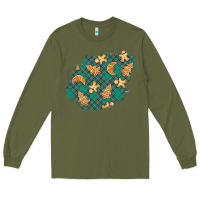 Army Green christmas gingerbread cookies patch Long Sleeve Tee - BundleAndBundleShop