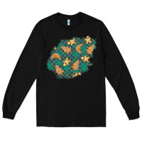 Christmas Gingerbread Cookies Patch Long Sleeve Tee | Teevron