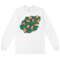 White christmas gingerbread cookies patch Long Sleeve Tee - BundleAndBundleShop