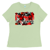Matcha western red cowhide winter background Ladies Tee - AdoDesignShop