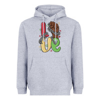Heather Grey love juneteenth Heavyweight Hoodie - MaliasSmallBusiness