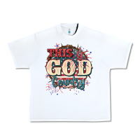 White This is god country 4th of july Urban Heavy Tee - CowGirlArtShop